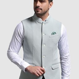 Blackberrys Slim Fit Woven Nehru Jacket-image-62