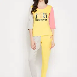 Clovia Women Colourblocked Night suit-picture-0