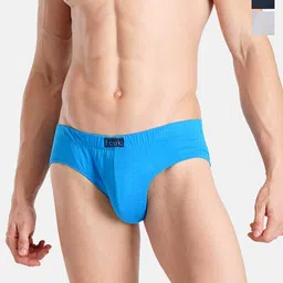 FCUK Pack Of 3 Antimicrobial Cotton Basic Briefs PRE-03-ULGRY-DKSP-IB-image-46
