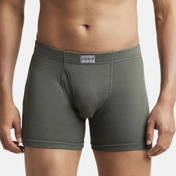 Jockey Men Olive Green Solid Boxer Trunks 8008-0101-DPOLV-48