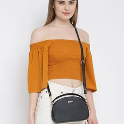 KLEIO D Shape Structured Top Handle Bag image 1