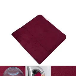 Kuber Industries Red & Brown 3 Pieces Embossed Rectangular Dish Dry Mats image 3