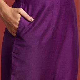 Indo Era Ethnic Motifs Yoke Design Thread Work Kurta With Trousers & Dupatta image 3
