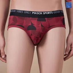 Masch Sports Pack Of 2 Printed Anti Microbial Basic Briefs BRF-2-PRT-EI-BLU-ET-RED-picture-9