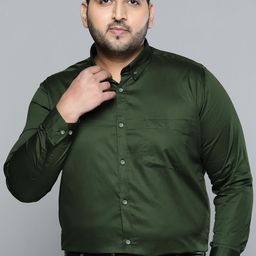 DENNISON Men Green Smart Slim Fit Opaque Formal Shirt-image-50