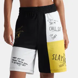 The Souled Store Women Colourblocked High-Rise Cotton Shorts-image-33