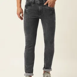 Flying Machine Men Black Jackson Skinny Fit Low-Rise Light Fade Acid Wash Stretchable Jeans-image-73