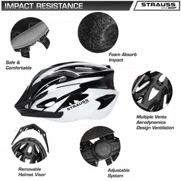 STRAUSS Set Of 2 Printed Lightweight Detachable Visor Open Face Helmet image 4