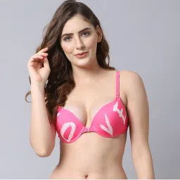 Prettycat Women Heavily Padded Front Open Push-Up Bra - Pink-picture-28