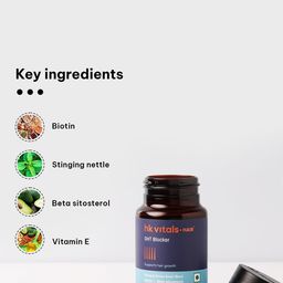 HK VITALS DHT Blocker With Biotin Tablets To Reduce Hair Fall - 30 Tablets image 4