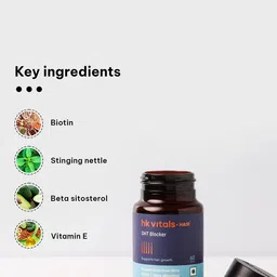 HK VITALS DHT Blocker With Biotin Tablets To Reduce Hair Fall - 60 Tablets image 4