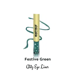 BeautyRelay London Make Your Eyes Twinkle Glitz Eye Liner 2.5ml - Festive Green-54