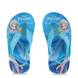 toothless Kids Girls Blue Frozen Printed Thong Flip-Flops-image-86