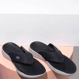 Liberty Men Navy Blue & Off White Thong Flip-Flops-image-48