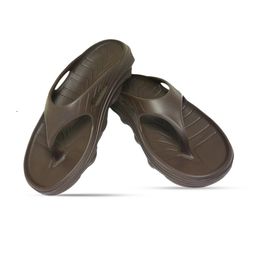 Doubleu Men Camel Brown Rubber Thong Flip-Flops-25