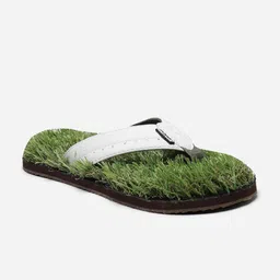 Solethreads Men Green & White Thong Flip-Flops image 2