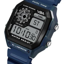 V2A Men Blue Dial & Blue Wrap Around Straps Digital Multi Function Watch V2A-1299-Darkblue image 4