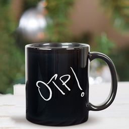 nestroots Black & White Text or Slogans Printed Stoneware Glossy Mug 350 ml image 2
