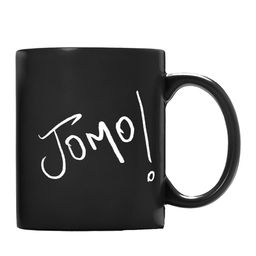 nestroots Black & White Text or Slogans Printed Stoneware Glossy Mugs 350 ml image 3