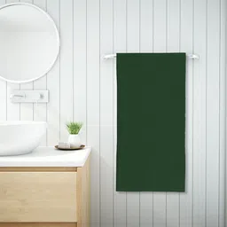 SPACES Green Solid 250 GSM Cotton Bath Towel-image-36