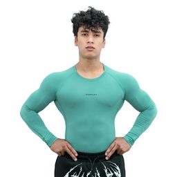 Athflex Men's Full Sleeve Ace Compression T-Shirt,  Small  Sea Green -image-4