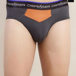 DISPENSER Pack Of 2 Mid-Rise Ultrasoft Briefs S3-Brief-Black-Grey-M-picture-14