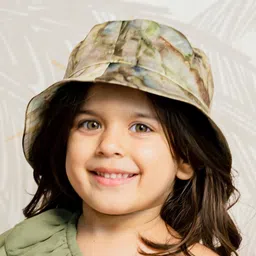 HAIR DRAMA COMPANY Girls Green Marble Printed Satin Bucket Hat-image-18
