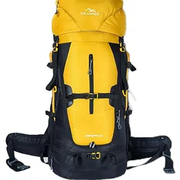 TRAWOC Aerofit 60 Liter Waterproof Colourblocked Ergonomic Hip Strap Rucksack-46