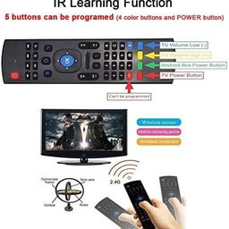 ROCKTECH 3 in 1 Universal Air Mouse Remote (Mouse + Keyboard) - 2.4 Ghz Wireless Connection, Intelligent Learning (IR) Air Fly Smart for PC, Smart TV, Android TV Box image 5