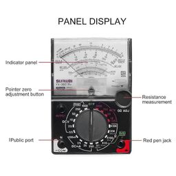 esptronics ERH india Analog Multimeter for Electronics AC DC YX-360TR High Accuracy Voltage, Current, Resistance Meter Electrical Pointer Multitester with 9v Battery & 2 Pcs AA Battery image 2