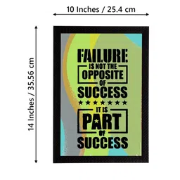eCraftIndia Green Failure Is Not the Opposite of Success It is Part of Success Painting image 4