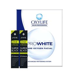 OXYLIFE Salon Professional Pro White Pure Oxygen Facial Kit with 2 Pcs Jaquline USA Kajals image 1