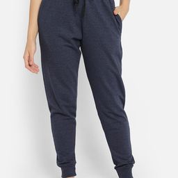 Clovia Women Navy Blue Solid Joggers-image-44