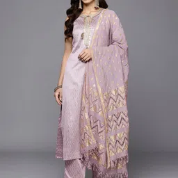 Varanga Zari Kurta with Trousers & With Dupatta image 5