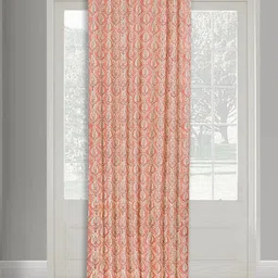 Fabindia Paro Pink & Off White Ethnic Motifs Printed Cotton Long Door Curtain-picture-33