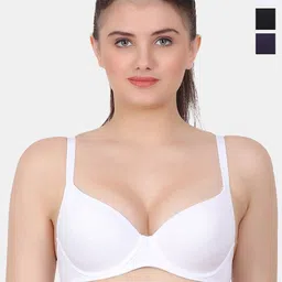 Amour Secret Black & Navy Blue Bra Full Coverage Underwired Lightly Padded-picture-52