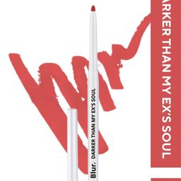 BLUR INDIA Darker Than My Ex's Soul Smudge Proof Kajal & Lip Liner 20 g - Red-23