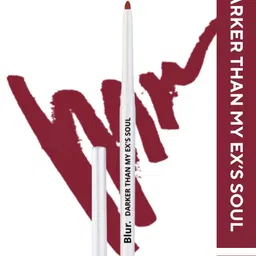 BLUR INDIA Darker Than My Ex's Soul Smudge Proof Kajal & Lip Liner 20 g - Deep Pink-58