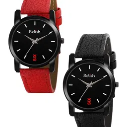 Relish Women Pack of 2 Red Dial & Multicoloured Straps Analogue Watches RE-L1124C-image-66