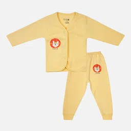 BODYCARE INSIDER Infants Pure Cotton Ribbed Thermal Top & Bottom Set-37