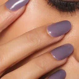 LICK 24 Pcs Oval Shape Reusable Acrylic False Nails Extensions - Light Purple-34