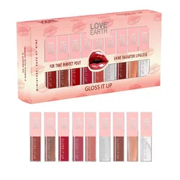 LOVE EARTH Set of 9 Gloss It Up Non-Sticky Moisturizing Lip Gloss - 3 ml each image 3