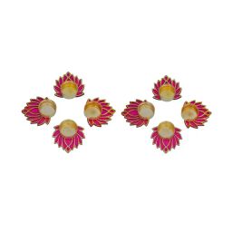 v fashion jewellery Set of 8 Lotus Design Candle Holders image 1