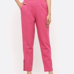 jaipur kurti Pleat-Front Pants with Insert Pockets image 1