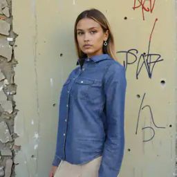 Shein Spread Collar Full Sleeve Shirt with Pocket-image-49