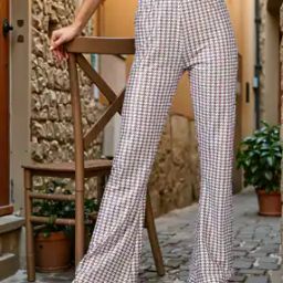 Shein Full Length High Rise Bootcut Trousers-image-28