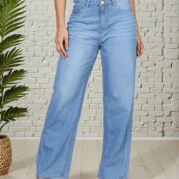 Shein Full Length Straight Fit Jeans With Pockets-image-20