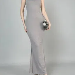 Shein Spaghetti Strap Flared Hem Maxi Mermaid Dress-image-23