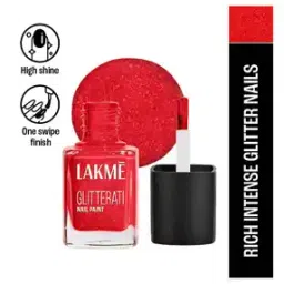 Lakme Glitterati Collection Nail Polish - Fireball | 12 ml-image-10