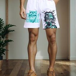 Shein Typographic Placement Print Mini Track Shorts-image-72